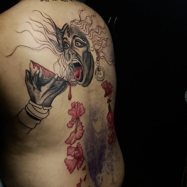 Stillness of the Soul - Hyperrealism Spiritual Art tattoo by Jordan at Natraj Tattoo Studio